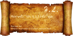 Horváth Liliána névjegykártya