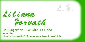 liliana horvath business card